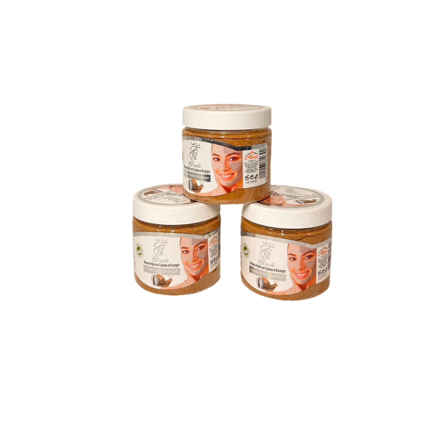 Clay Mask with Snail and Shells, Made In Morrocco 200 g