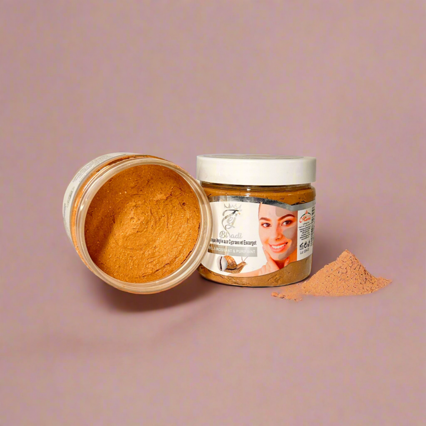 Clay Mask with Snail and Shells, Made In Morrocco 200 g